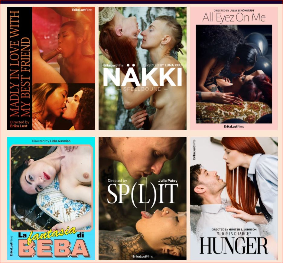 XConfessions Vol 17 zes filmposters in collage, artistieke erotiek van Erika Lust