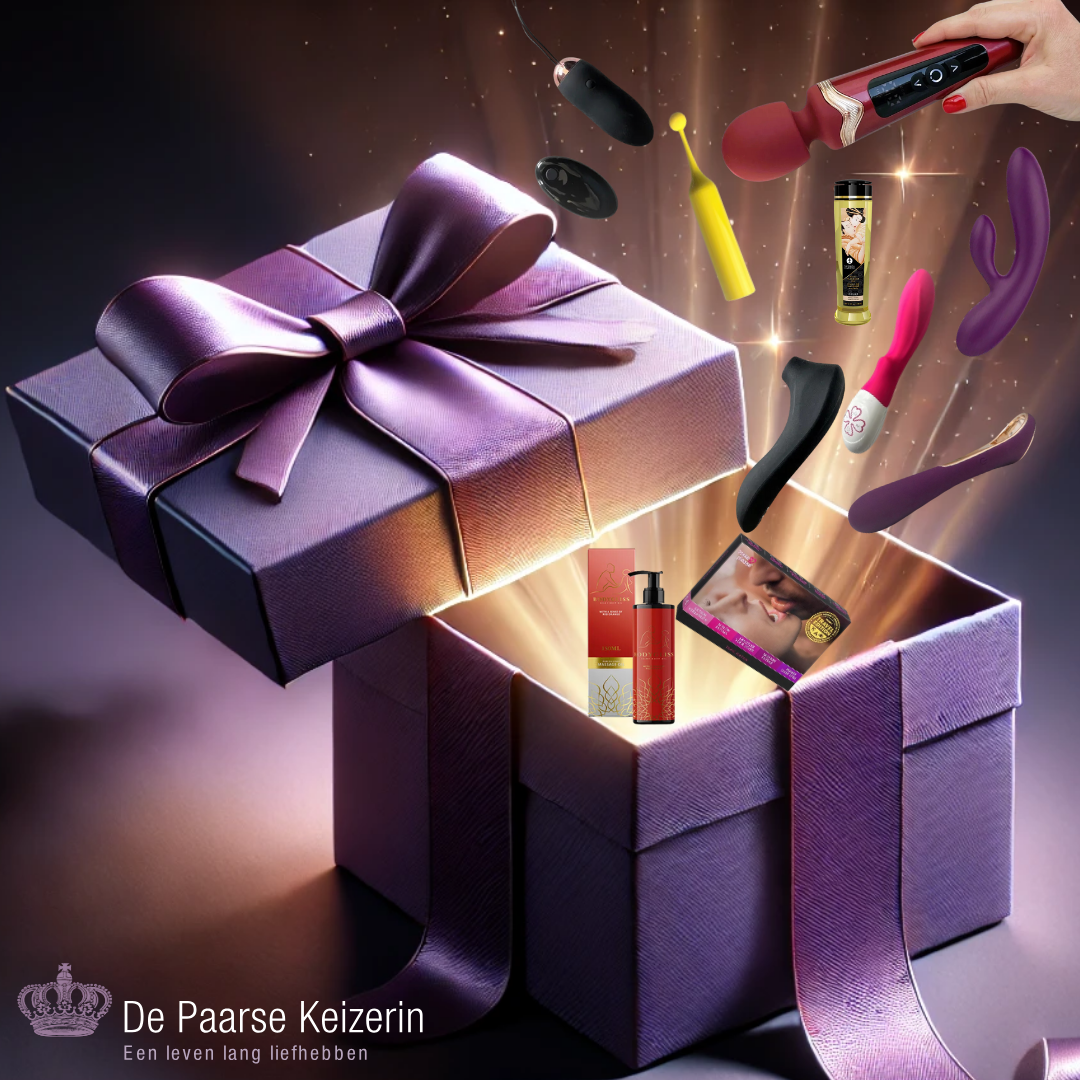 Collectie van de beste seksspeeltjes elegant gepresenteerd op een zachte achtergrond met moderne stijlvolle productfotografie