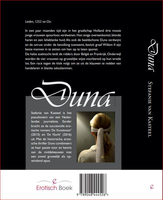 Duna erotisch verhaal van De Paarse Keizerin op witte achtergrond met elegante typografie