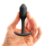 Zijaanzicht B-Vibe buttplug XS/S van De Paarse Keizerin, toont ergonomische vorm