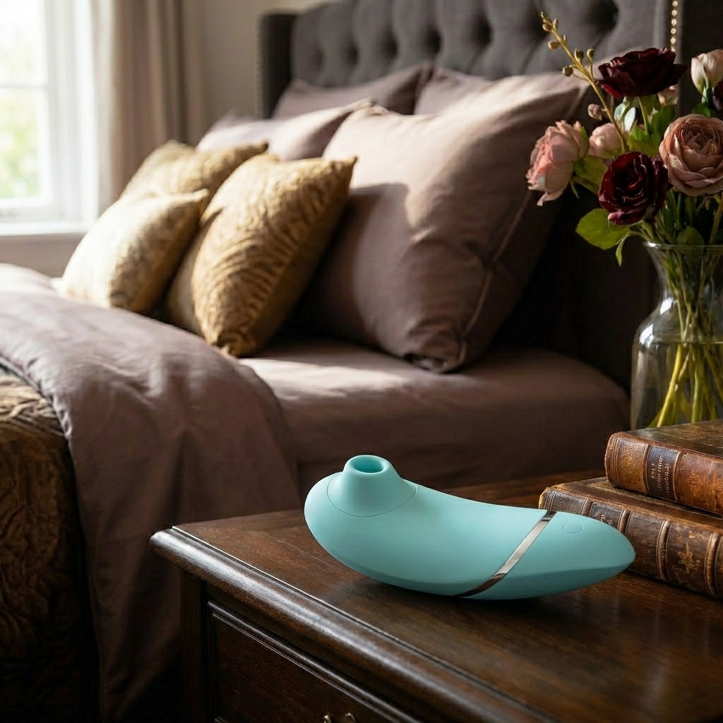 Zwarte Womanizer Next intieme stimulator zijaanzicht