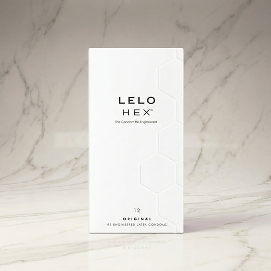 HEX condooms van Lelo in elegante zwarte verpakking met 12 stuks voor premium bescherming
