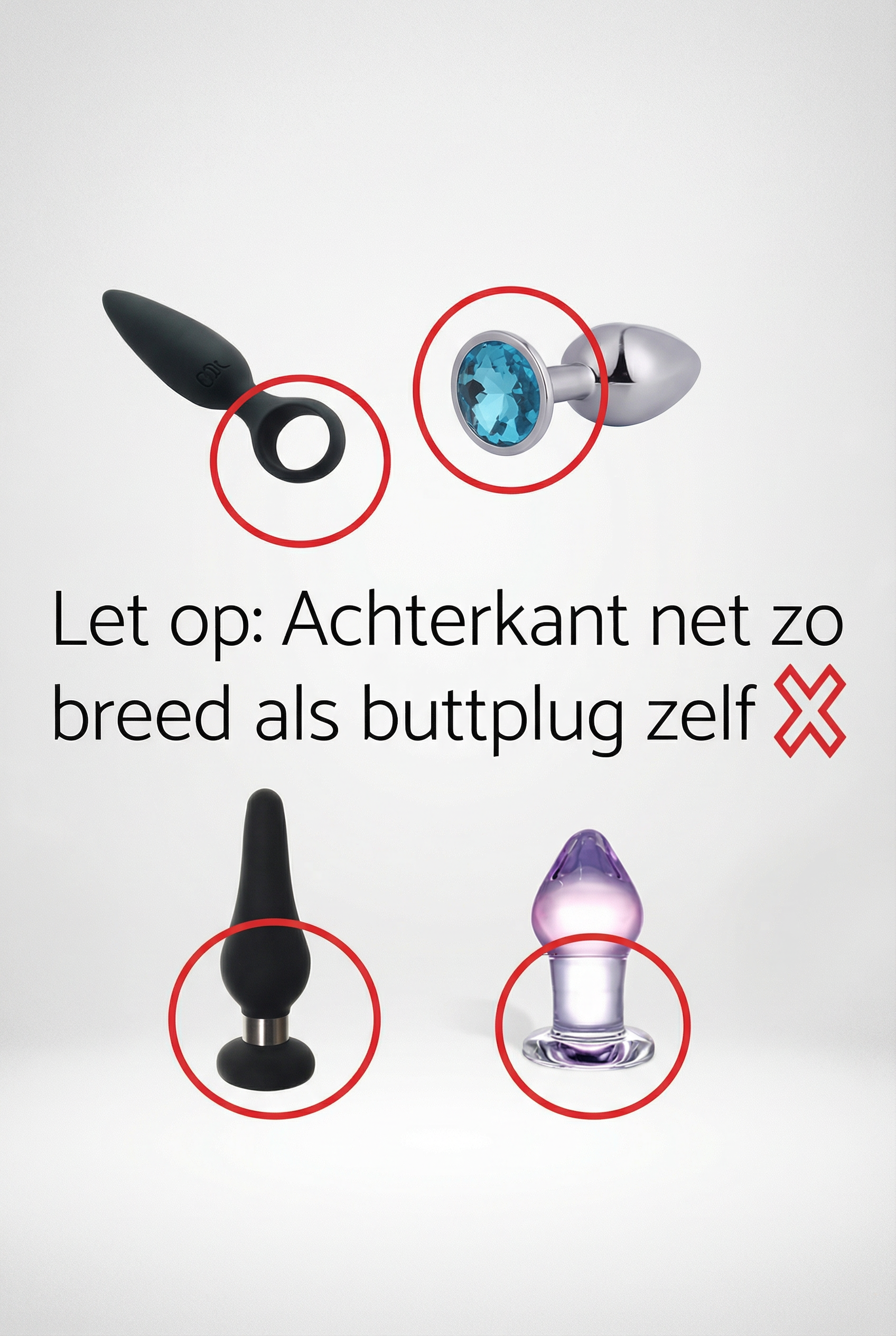 Buttplug productfoto bij keuzehulp over de beste buttplugs en anal beads voor beginners bij De Paarse Keizerin