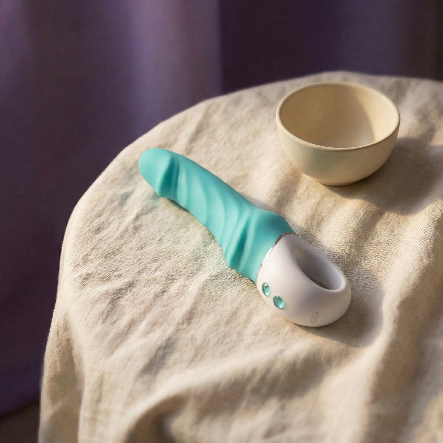 Close-up detail Sea Star vibrator met bedieningsknoppen en flexibele structuur zichtbaar