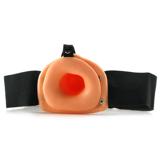 Nude strap-on harnas met bijgeleverde accessoires en gebruiksaanwijzing