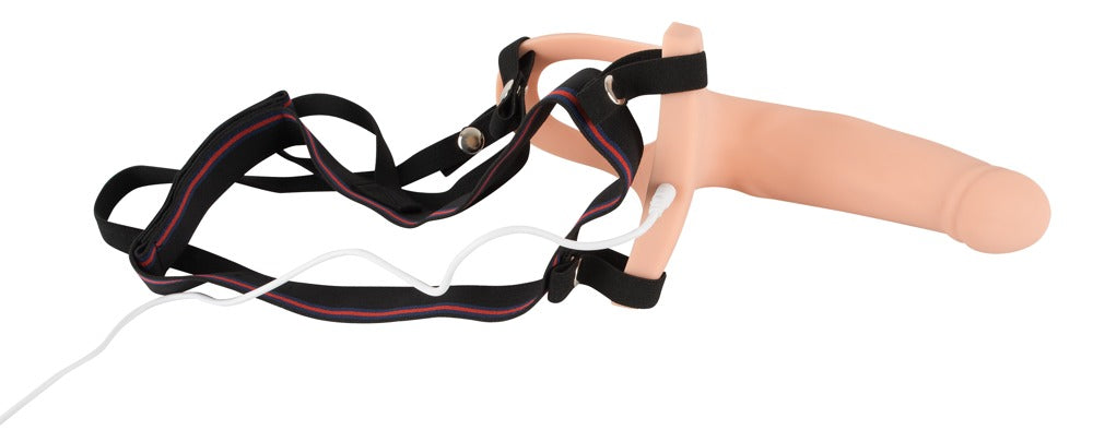 Productdoos en accessoires van De Paarse Keizerin holle strap-on complete set