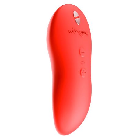 We-Vibe Touch X oranje stimulator vanuit verschillende hoeken getoond
