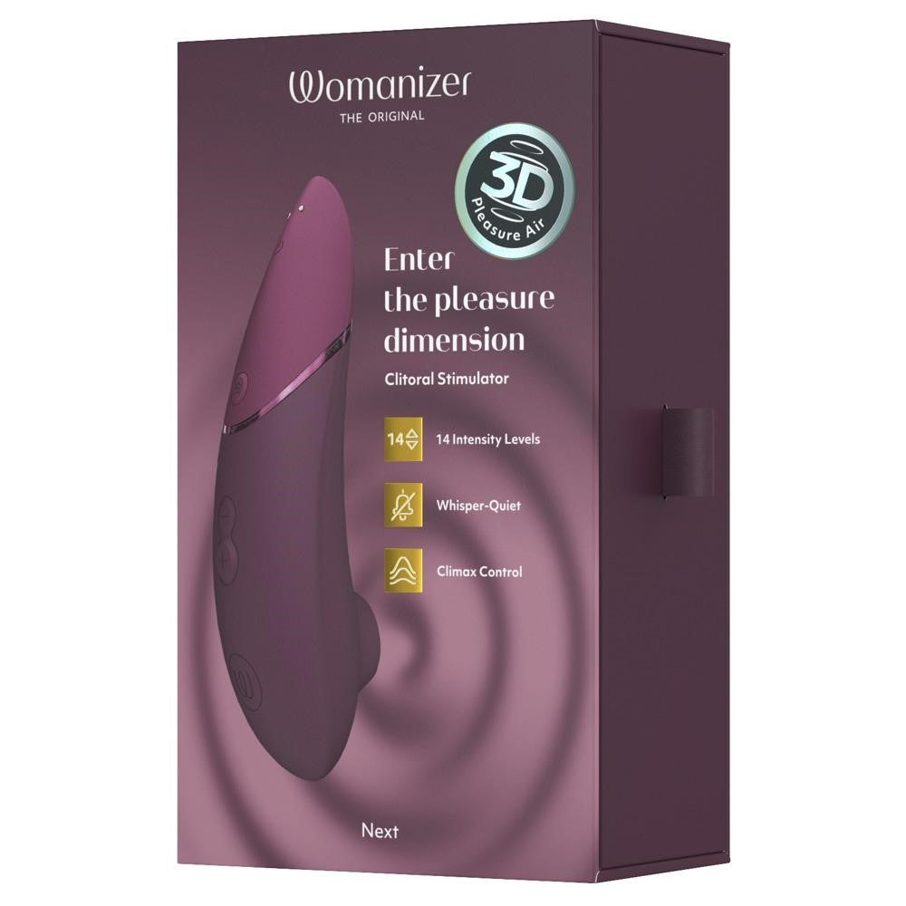 Close-up bedieningsknoppen zwarte Womanizer Next